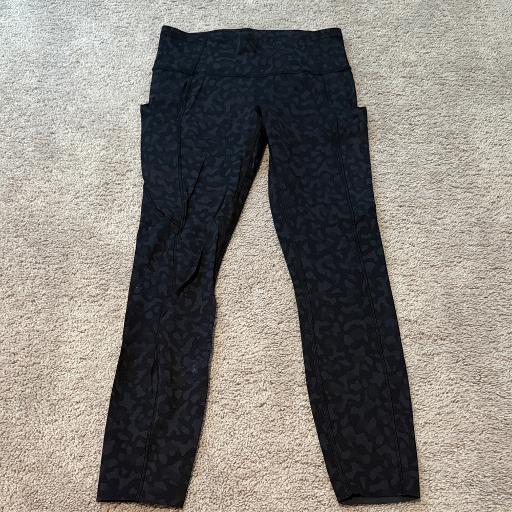 lululemon athletica Black leopard Leggings